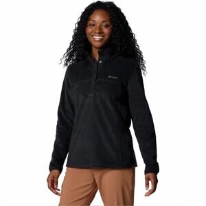 Women's Columbia Benton Springs 1/2 Snap Pullover-black-size small